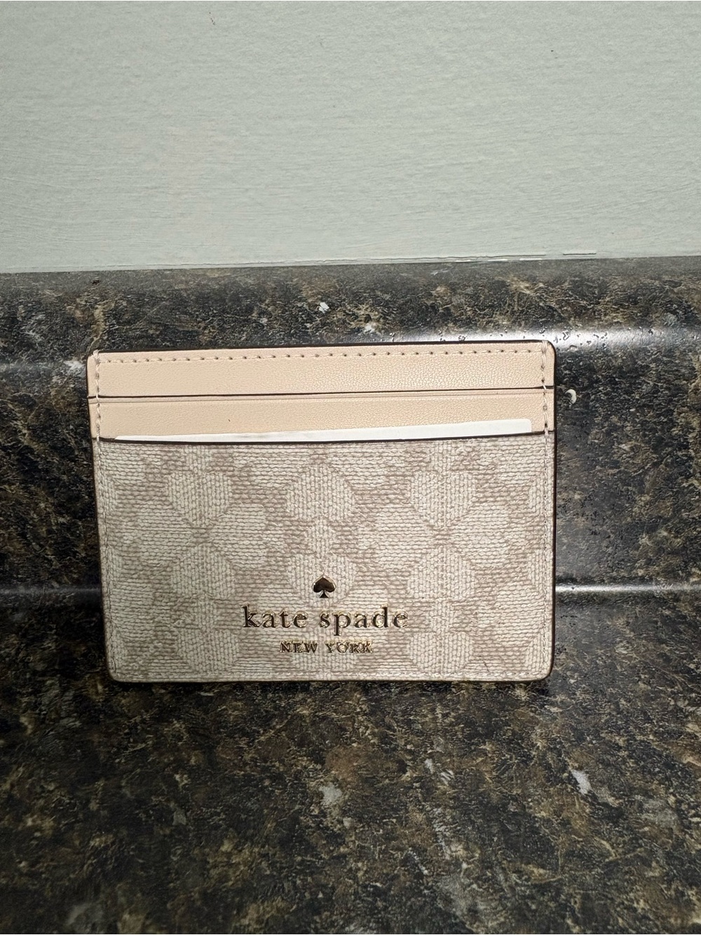 Spade Flower Small Slim Card Holder - Picture 2 of 7